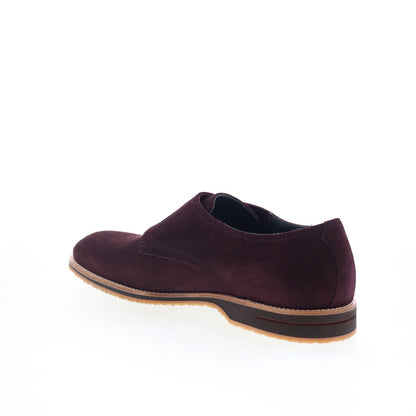 Zelli Italia Leggera Goat Suede Mens Burgundy Loafers Casual Shoes