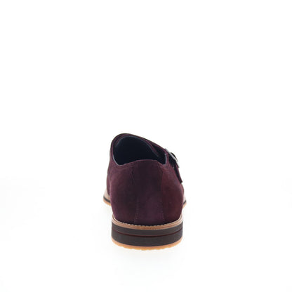 Zelli Italia Leggera Goat Suede Mens Burgundy Loafers Casual Shoes