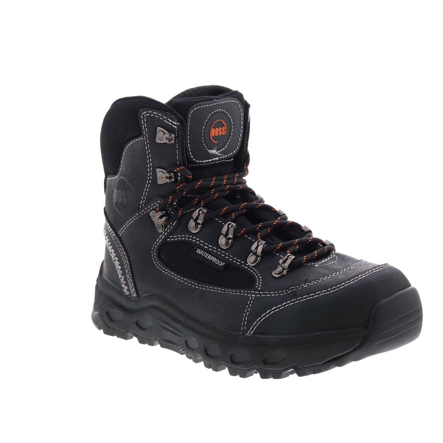 Hoss Blocker Aluminum Toe Waterproof Mens Black Extra Wide Work Boots