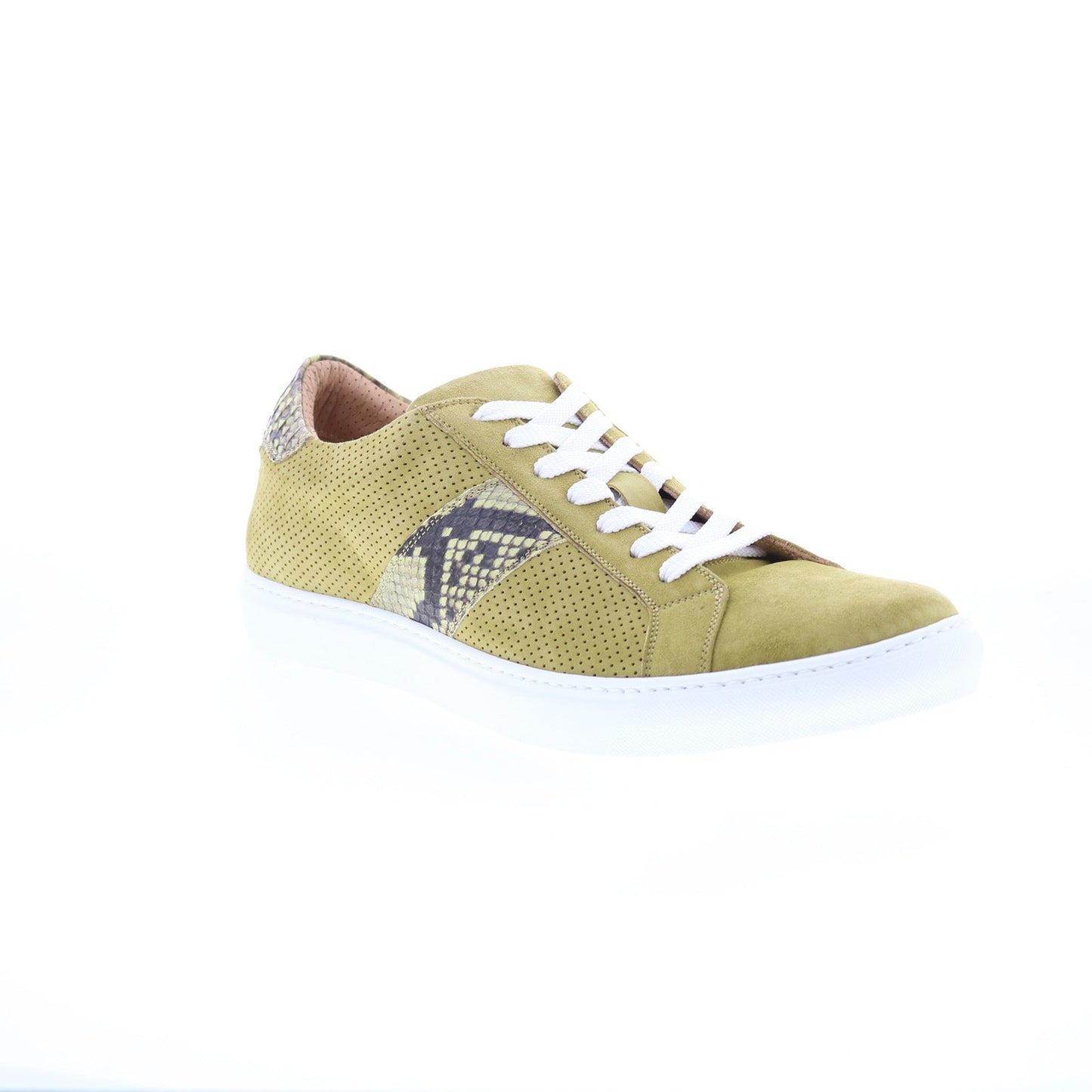 Zelli Italia Olympias Goat Suede Mens Green Lifestyle Sneakers Shoes