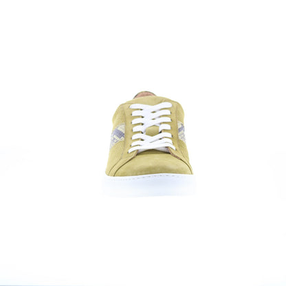 Zelli Italia Olympias Goat Suede Mens Green Lifestyle Sneakers Shoes