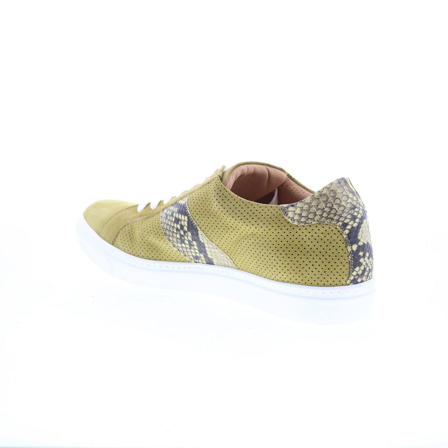 Zelli Italia Olympias Goat Suede Mens Green Lifestyle Sneakers Shoes