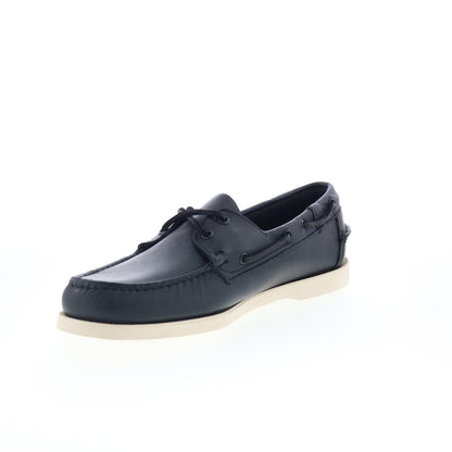 Sebago Docksides Portland Mens Black Leather Loafers & Slip Ons Boat Shoes