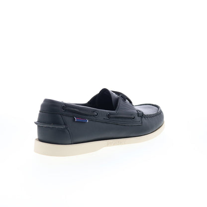 Sebago Docksides Portland Mens Black Leather Loafers & Slip Ons Boat Shoes