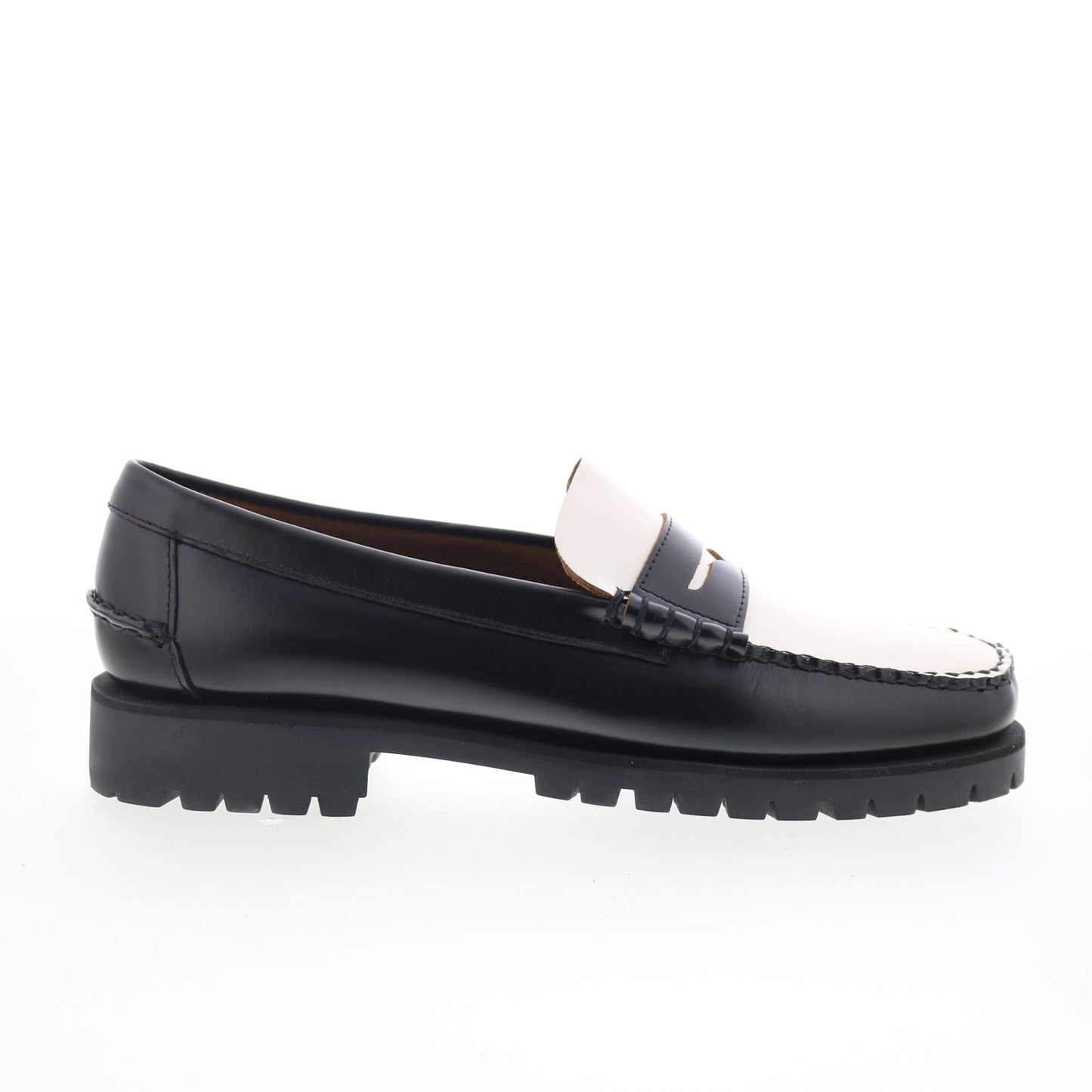 Sebago Dan Lug 7001HI0-987 Mens Black Loafers & Slip Ons Penny Shoes