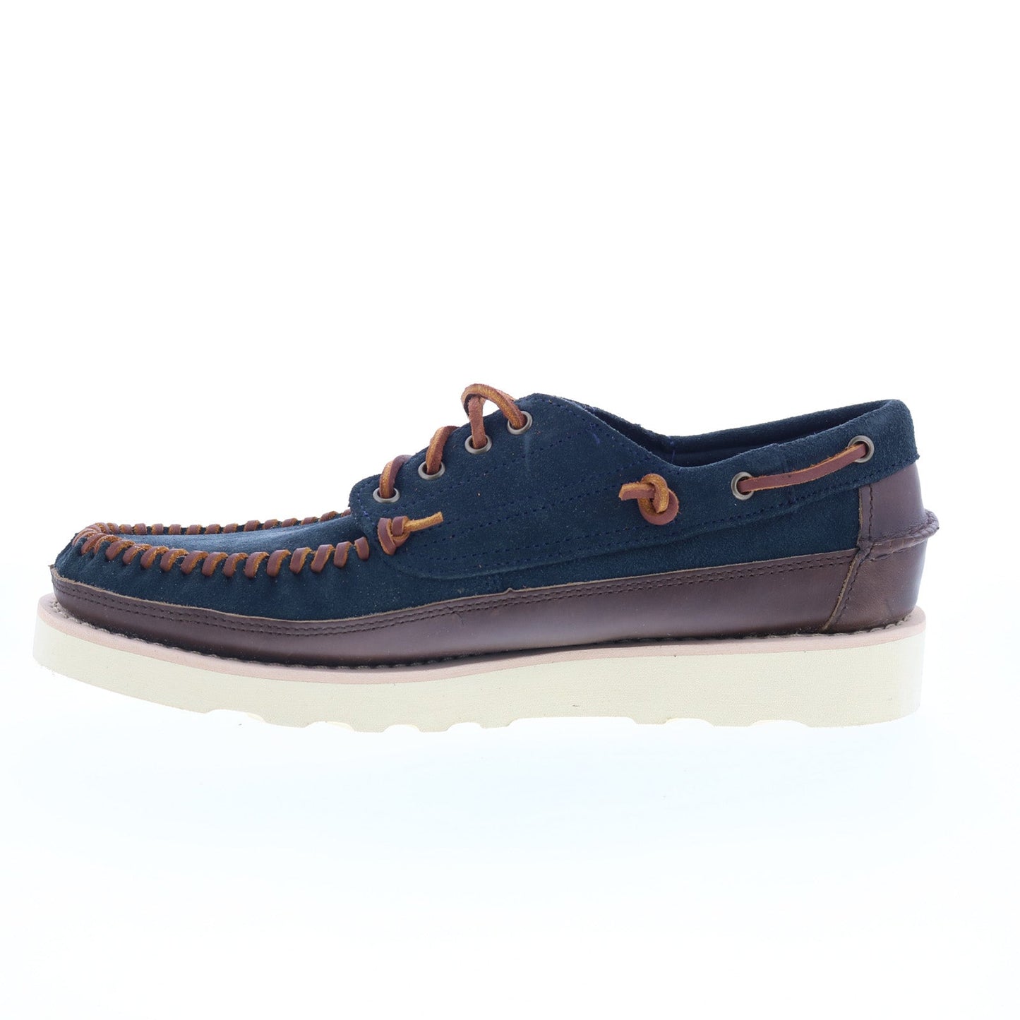 Sebago Keuka Lea Canoe Moc Mens Blue Suede Loafers & Slip Ons Boat Shoes