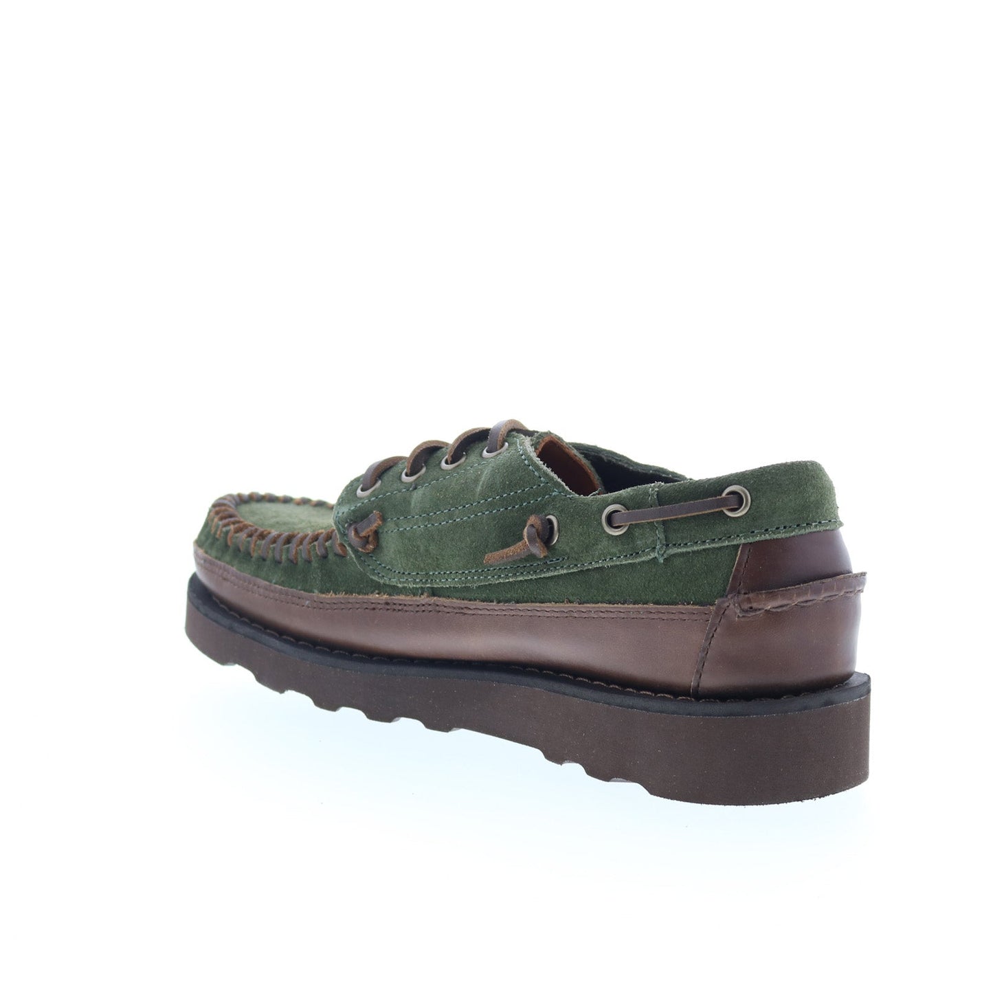 Sebago Keuka Lea Canoe Moc Mens Green Suede Loafers & Slip Ons Boat Shoes