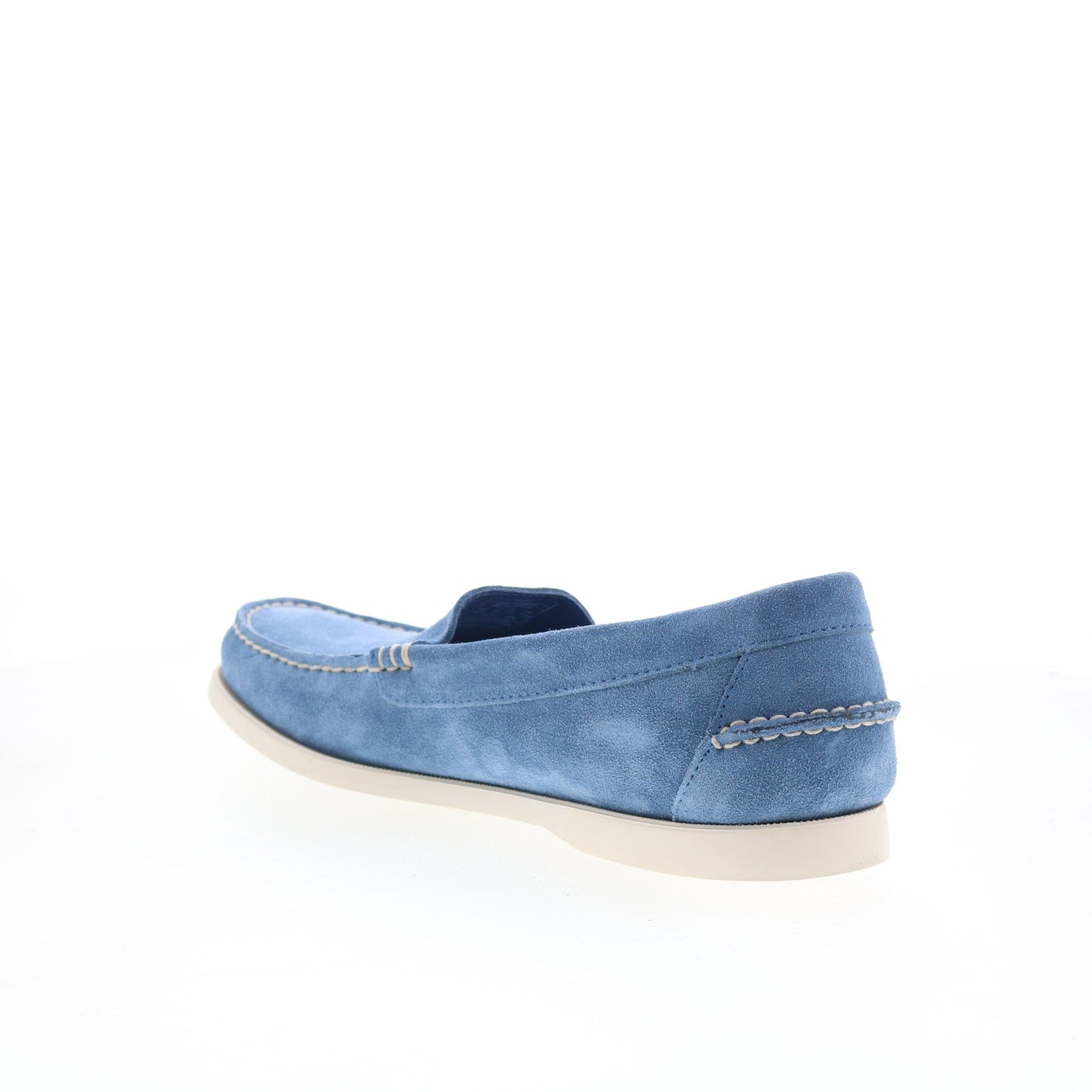 Sebago Frank Boat Roughout Mens Blue Suede Loafers & Slip Ons Casual Shoes