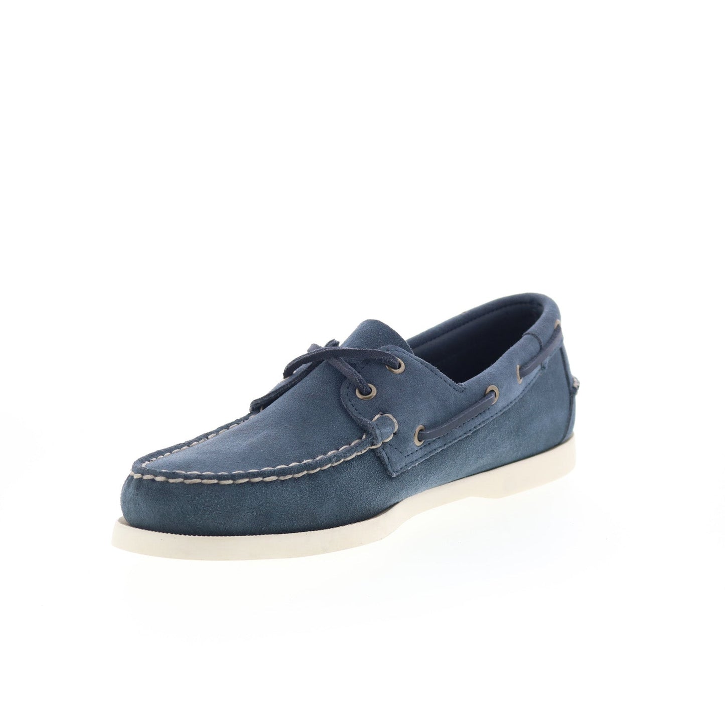 Sebago Portland Flesh Out Mens Blue Suede Loafers & Slip Ons Boat Shoes