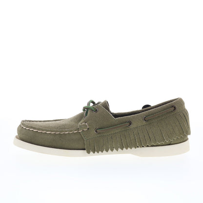 Sebago Portland Fringes 741148W-909 Mens Green Loafers & Slip Ons Boat Shoes