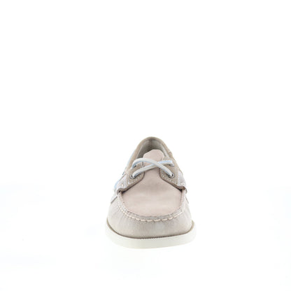 Sebago Ross Island JIB Shadow Mens Gray Suede Loafers & Slip Ons Boat Shoes