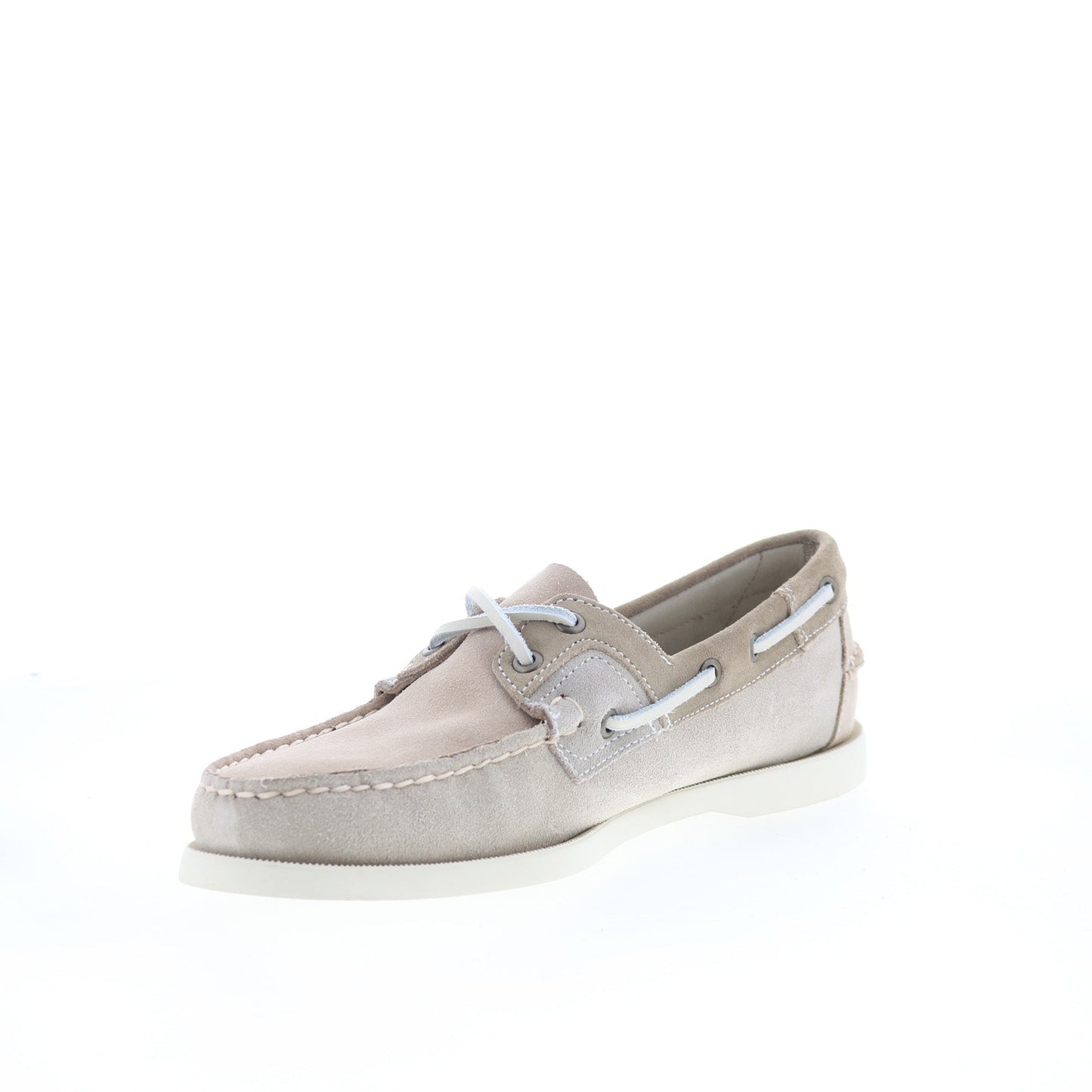 Sebago Ross Island JIB Shadow Mens Gray Suede Loafers & Slip Ons Boat Shoes