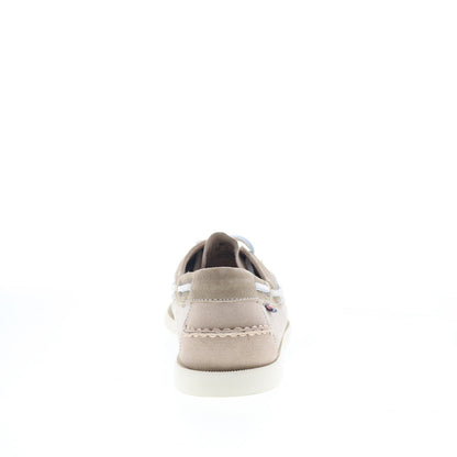 Sebago Ross Island JIB Shadow Mens Gray Suede Loafers & Slip Ons Boat Shoes