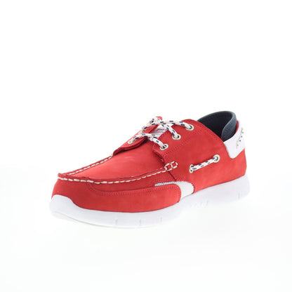 Sebago Foremust 77115UW-ADE Mens Red Nubuck Loafers & Slip Ons Boat Shoes