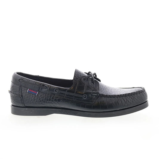 Sebago Portland Exotic 77116NW-AA7 Mens Black Loafers & Slip Ons Boat Shoes
