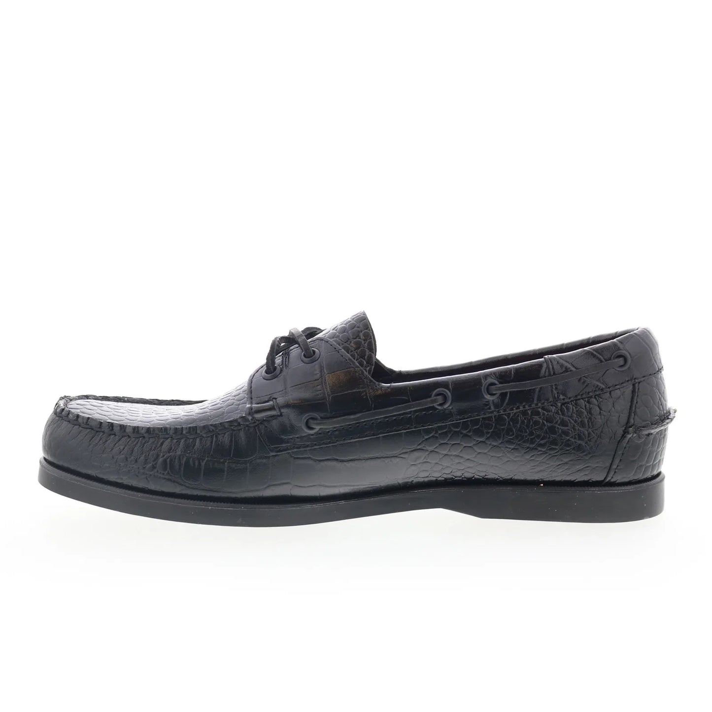 Sebago Portland Exotic 77116NW-AA7 Mens Black Loafers & Slip Ons Boat Shoes