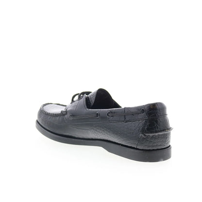 Sebago Portland Exotic 77116NW-AA7 Mens Black Loafers & Slip Ons Boat Shoes