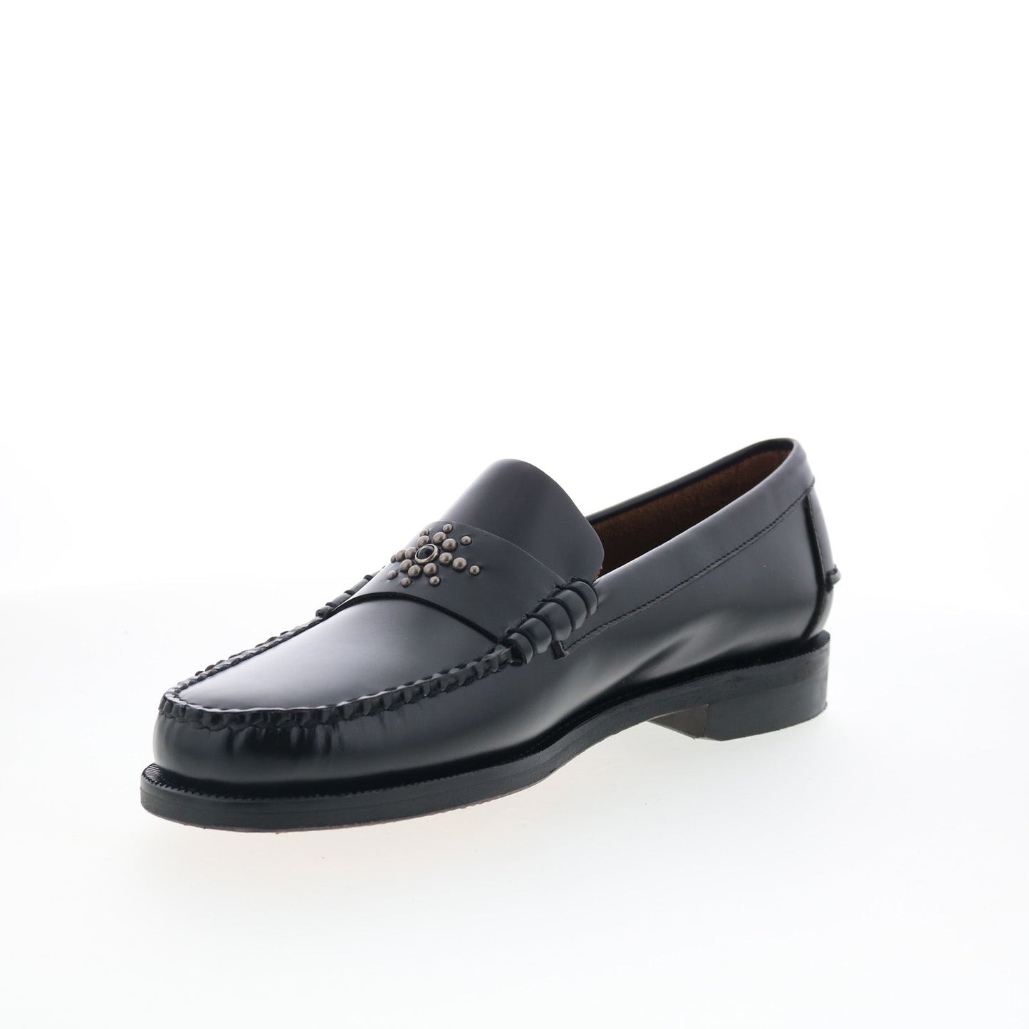 Sebago Classic Dan Sun HTC LA Mens Black Wide Leather Loafers Penny Shoes