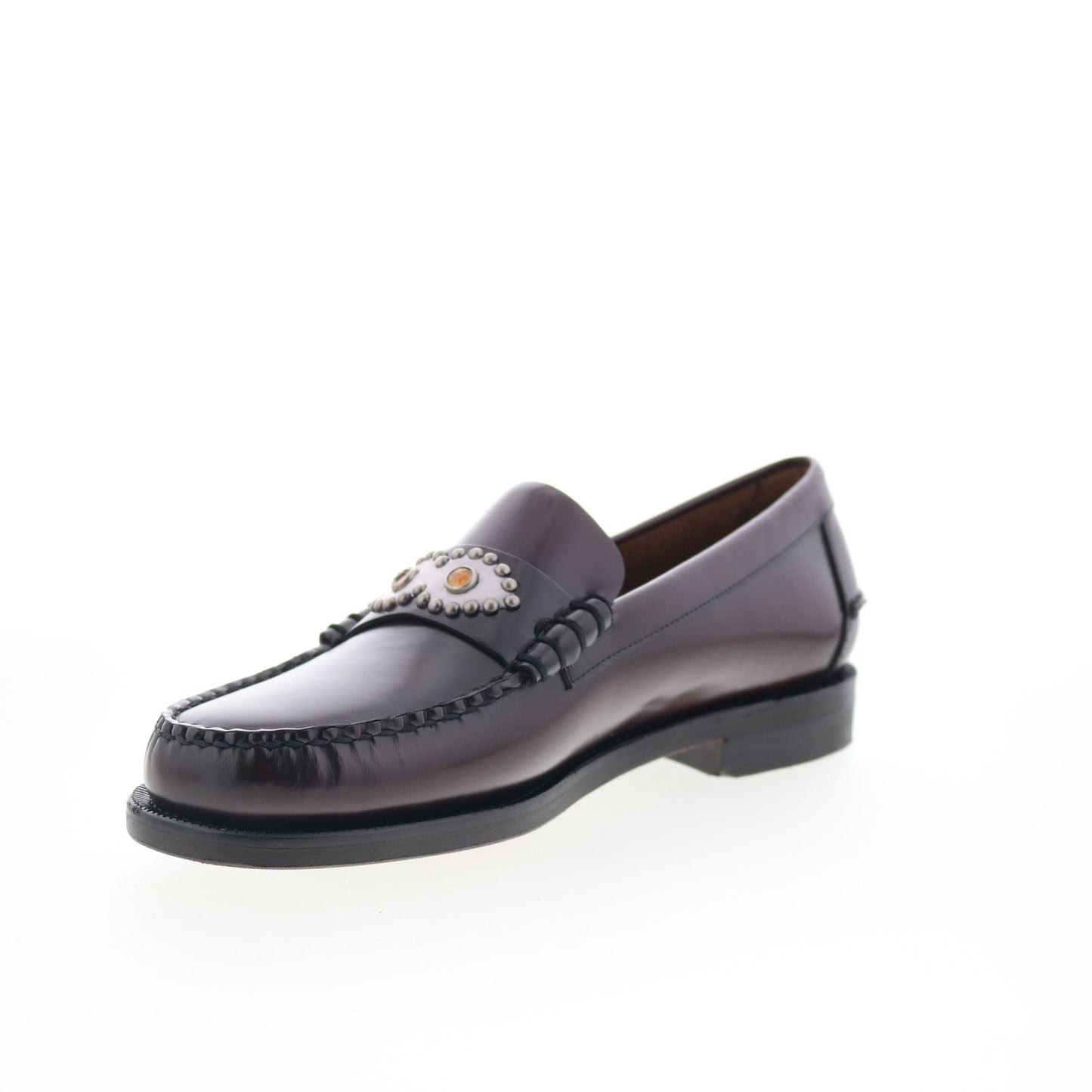 Sebago Classic Dan Eyes HTC LA Mens Brown Wide Leather Loafers Penny Shoes