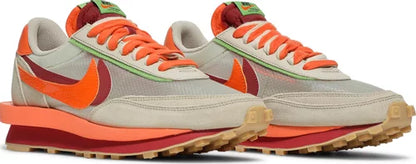 Nike Mens Sacai x Clot x LDWaffle Sneakers - 'Net Orange Blaze'