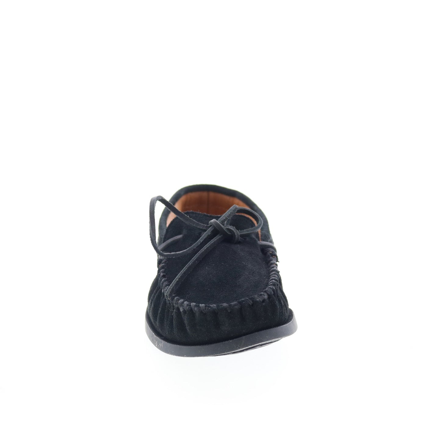 Minnetonka Asher 919C-BLK Mens Black Suede Loafers & Slip Ons Moccasin Shoes