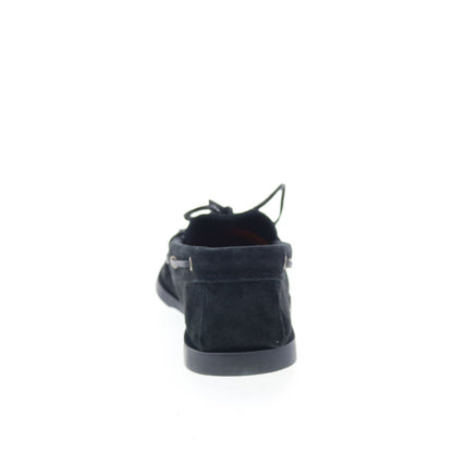 Minnetonka Asher 919C-BLK Mens Black Suede Loafers & Slip Ons Moccasin Shoes