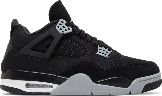 Nike Mens Air Jordan 4 Retro SE Sneakers - 'Black Canvas'