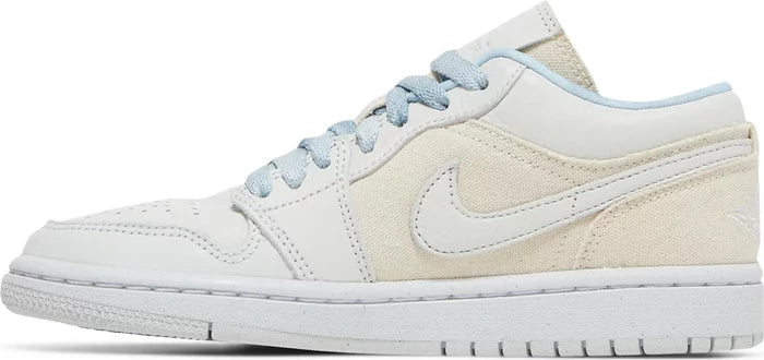Nike Womens Air Jordan 1 Low Sneakers - 'Sail Canvas'
