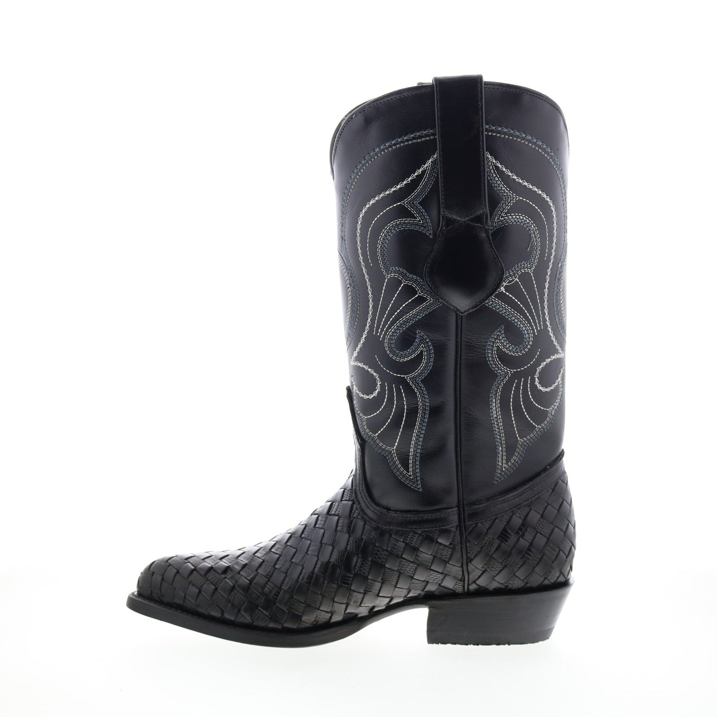 Los Altos J-Toe Vergel Teju Lizard Mens Black Wide Cowboy Western Boots
