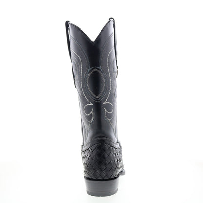 Los Altos J-Toe Vergel Teju Lizard Mens Black Wide Cowboy Western Boots