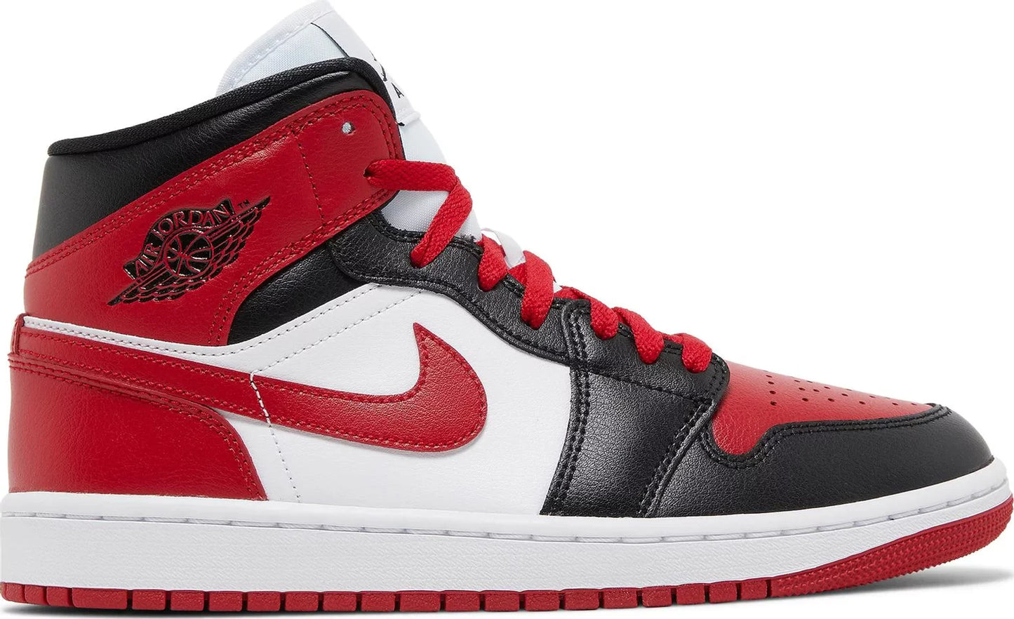 Nike Womens Air Jordan 1 Mid Sneakers - 'Alternate Bred Toe'