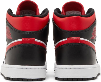 Nike Mens Air Jordan 1 Mid Sneakers - 'Bred Toe'