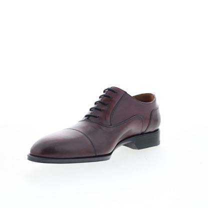 Pastori by Di Bianco Avitus Mens Burgundy Oxfords & Lace Ups Cap Toe Shoes