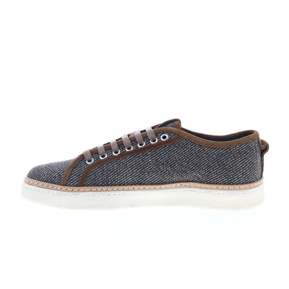 Di Bianco Biella Mens Black Canvas Lace Up Lifestyle Sneakers Shoes