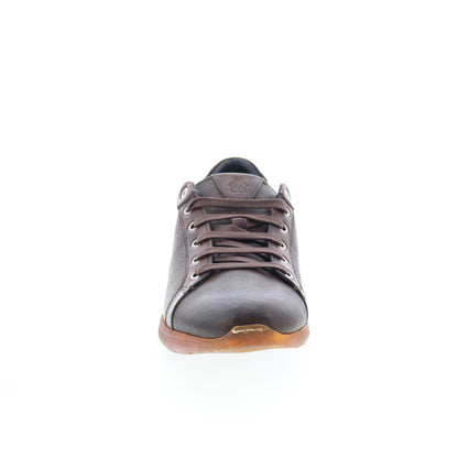 Di Bianco Bitetto Mens Brown Leather Lace Up Lifestyle Sneakers Shoes