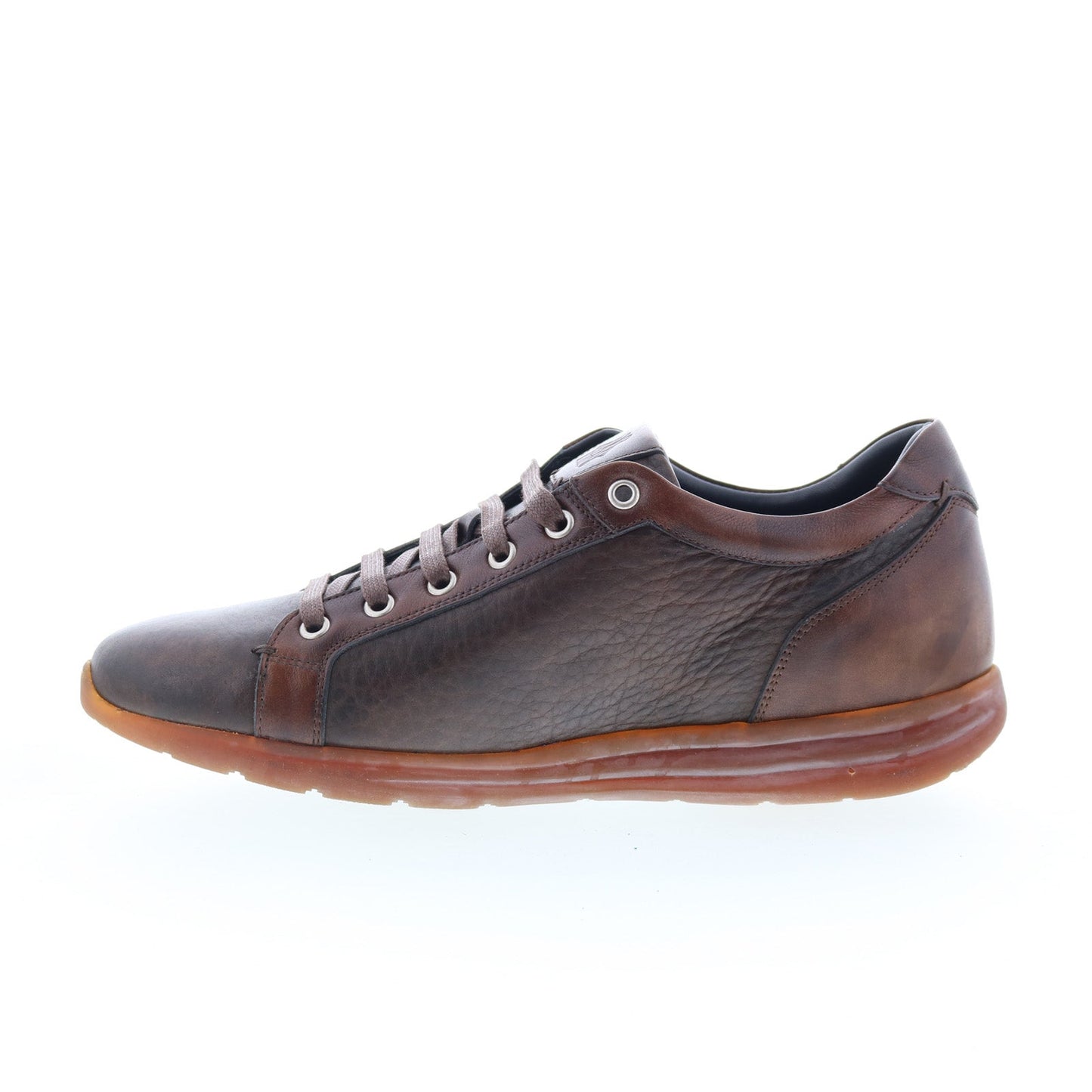 Di Bianco Bitetto Mens Brown Leather Lace Up Lifestyle Sneakers Shoes