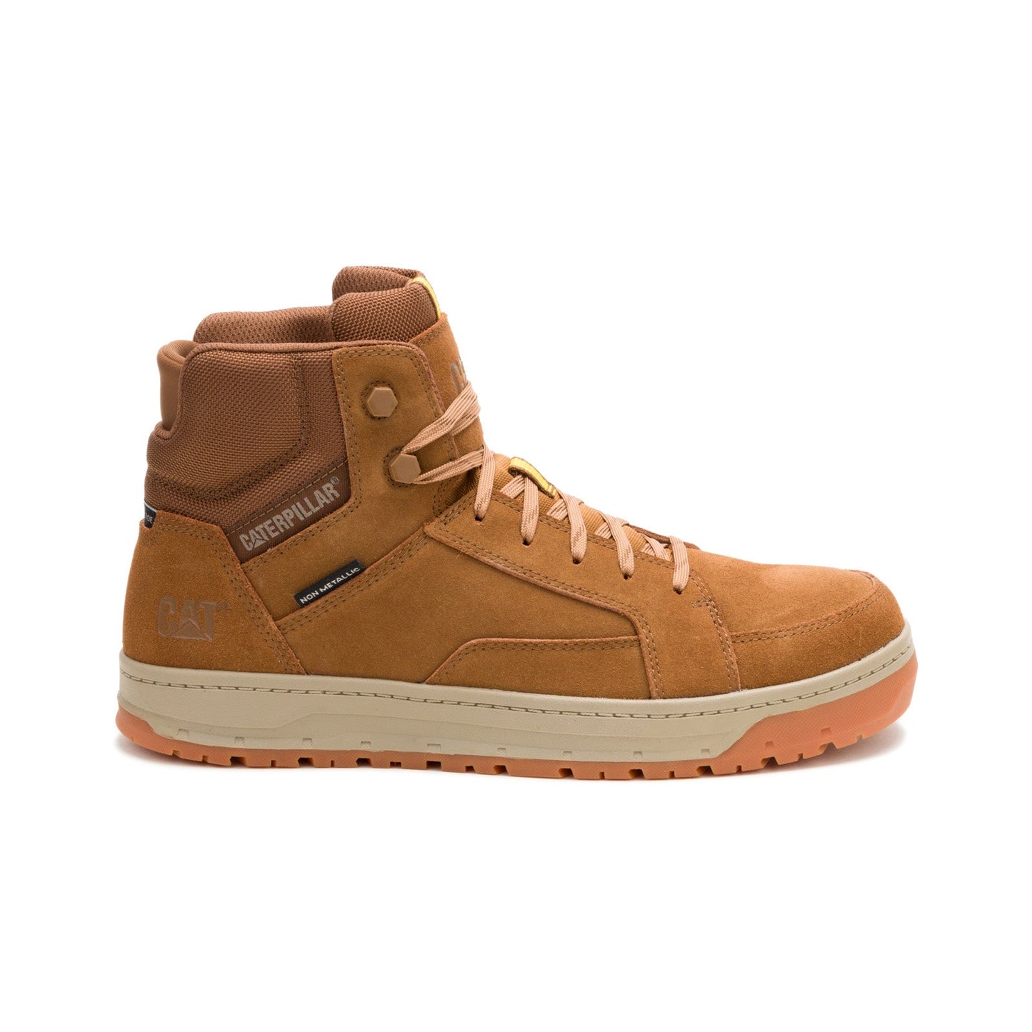 Caterpillar Streamline Court Mid Composite Toe Mens Brown Work Shoes