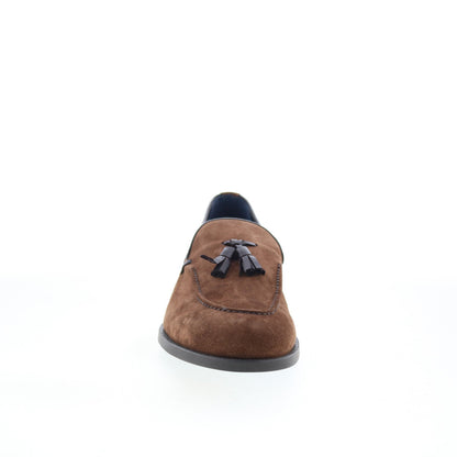 Di Bianco Cercola Mens Brown Suede Slip On Loafers & Slip Ons Casual Shoes