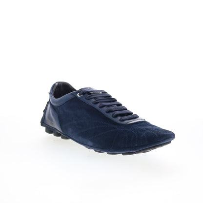 Di Bianco Cocoa Cash Mens Blue Suede Lace Up Lifestyle Sneakers Shoes