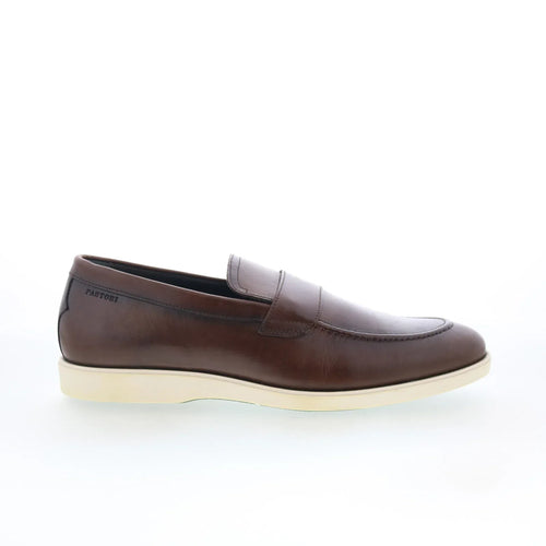 Pastori by Di Bianco Decius Mens Brown Leather Loafers & Slip Ons Penny Shoes
