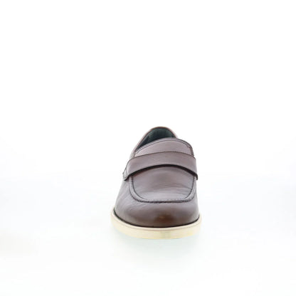 Pastori by Di Bianco Decius Mens Brown Leather Loafers & Slip Ons Penny Shoes