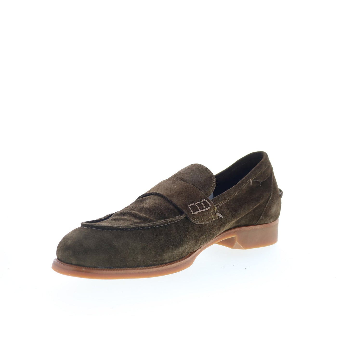 Di Bianco Drocida Mens Brown Suede Slip On Loafers & Slip Ons Penny Shoes