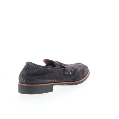 Di Bianco Firenze Mens Gray Suede Slip On Loafers & Slip Ons Moccasin Shoes