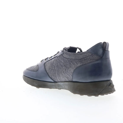 Di Bianco Forza Mens Gray Leather Lace Up Lifestyle Sneakers Shoes
