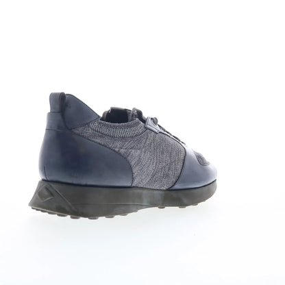 Di Bianco Forza Mens Gray Leather Lace Up Lifestyle Sneakers Shoes