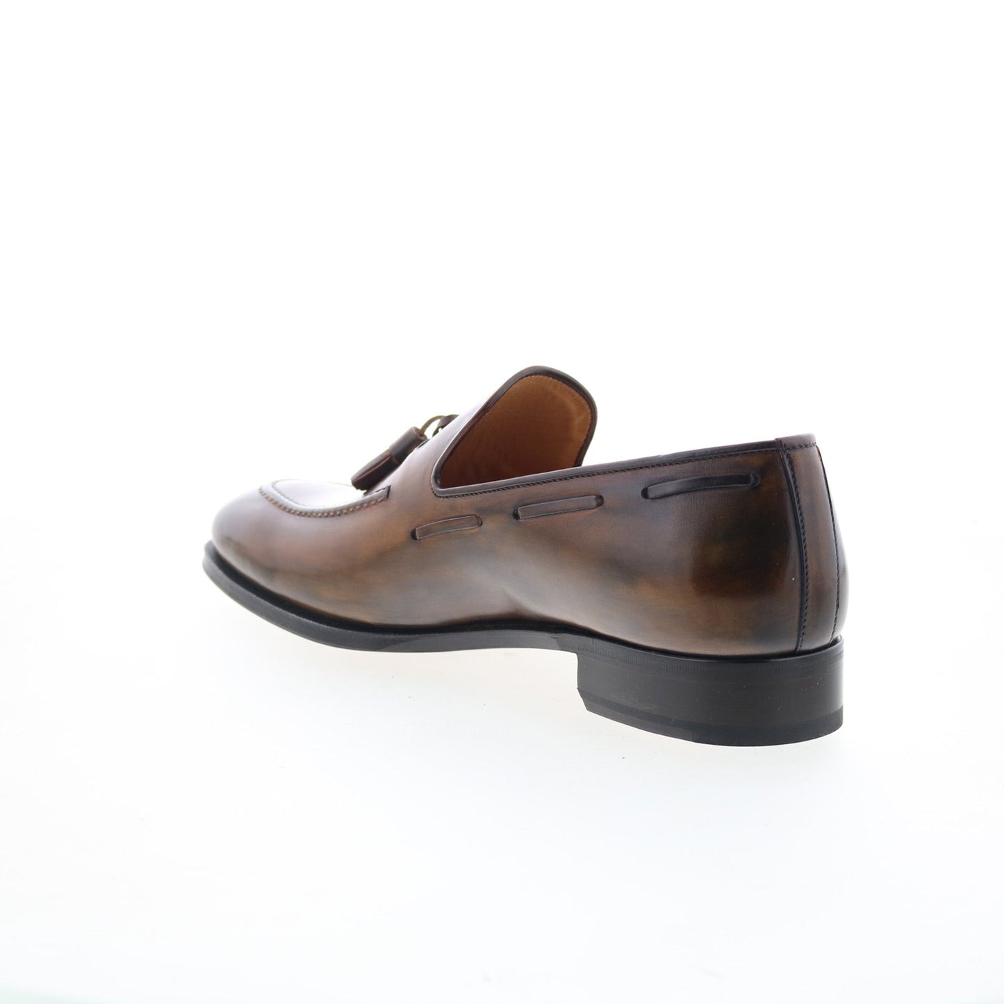 Di Bianco GB317 Mens Brown Leather Slip On Loafers & Slip Ons Casual Shoes