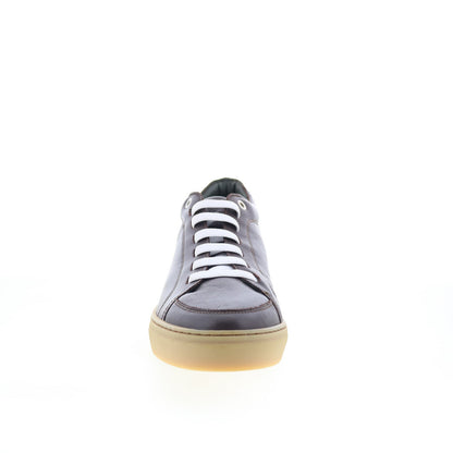 Di Bianco GB371 Mens Brown Leather Lace Up Lifestyle Sneakers Shoes