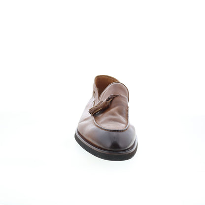 Di Bianco GBF317 Mens Brown Leather Slip On Loafers & Slip Ons Casual Shoes