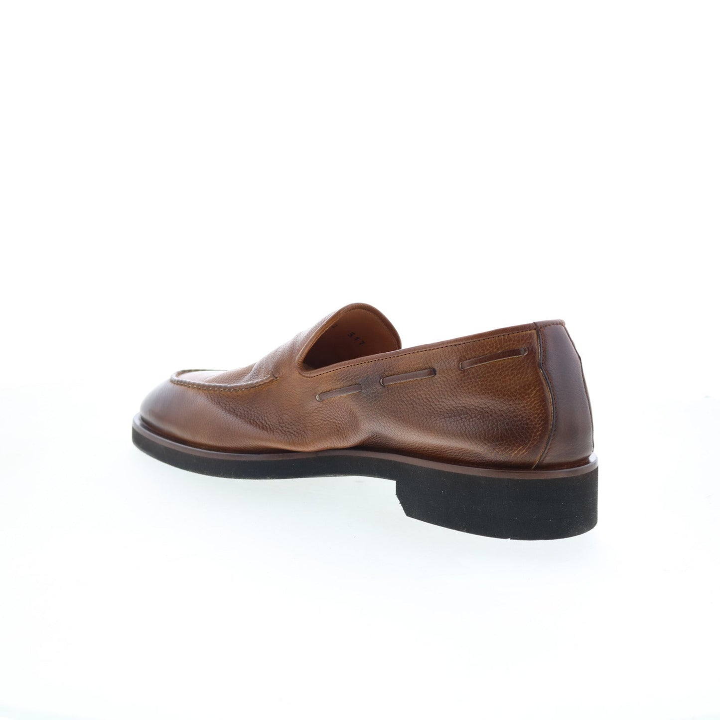 Di Bianco GBF317 Mens Brown Leather Slip On Loafers & Slip Ons Casual Shoes