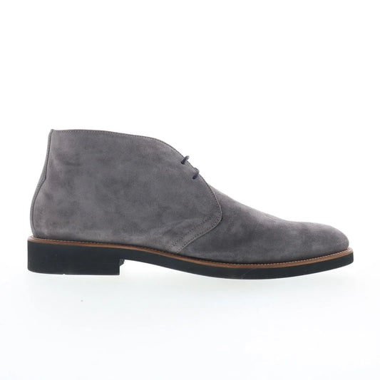 Di Bianco Gomma GBF409 Mens Gray Suede Lace Up Chukkas Boots